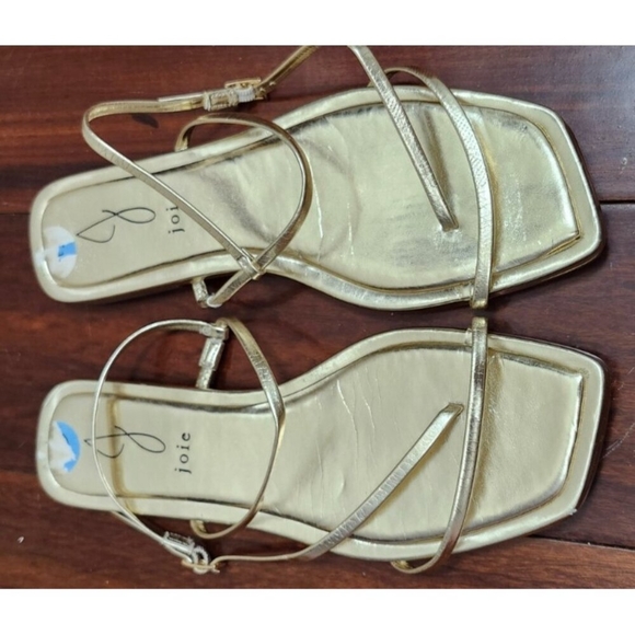 JOIE WOMEN'S GLORY GOLD STRAPPY SANDALS SIZE 6.5 NEW - Picture 2 of 6